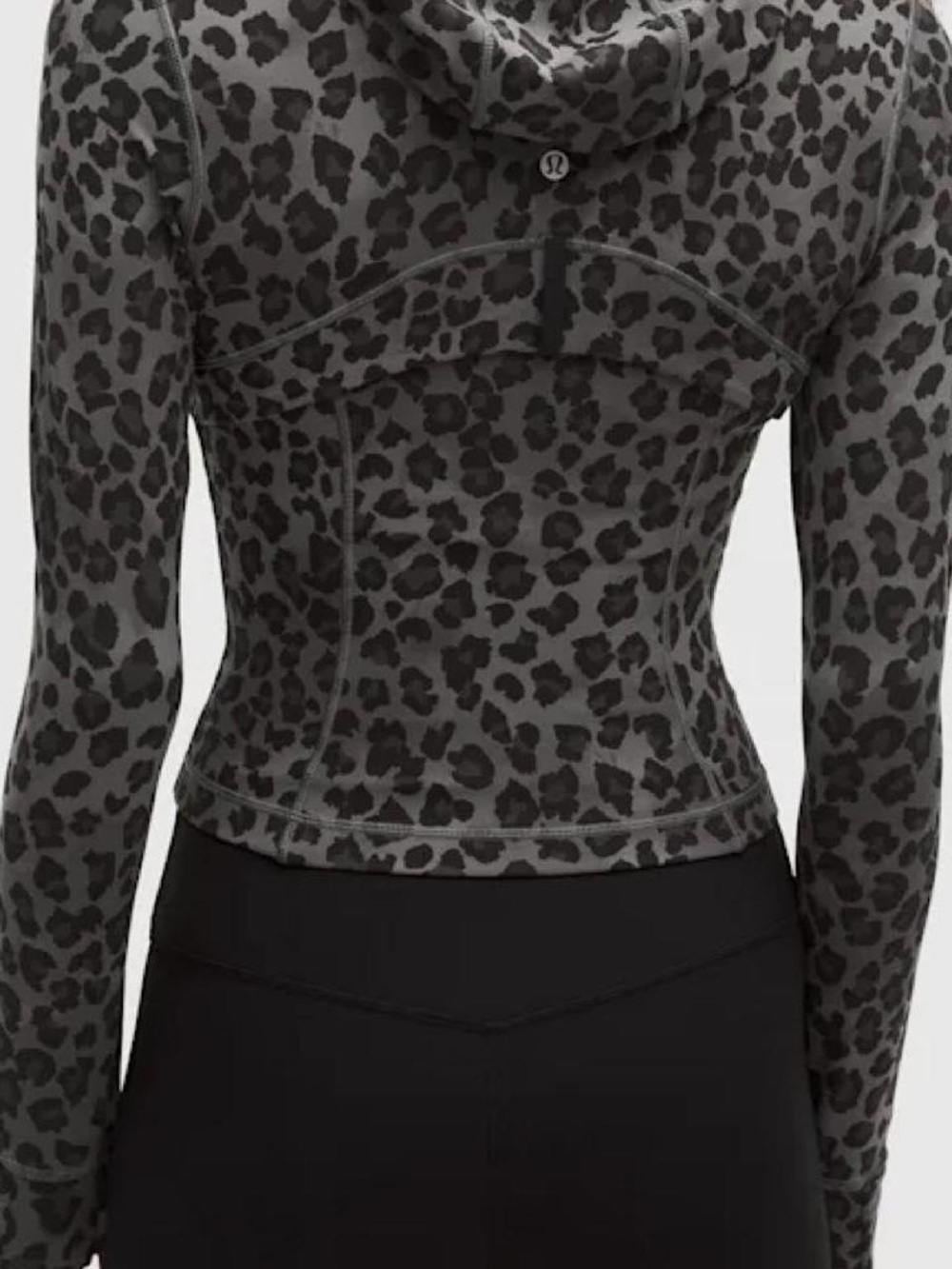 BRAND NEW lululemon athletica Black & Gray Leopard Print Long Sleeve Hoodie